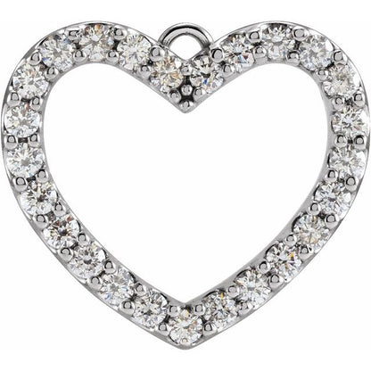 1 CTW Natural Diamond Heart Dangle