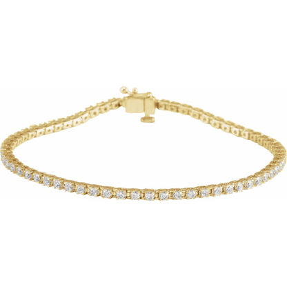 2 CTW Lab-Grown Diamond Line 7 1/4" Bracelet