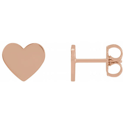 Engravable Heart Earrings