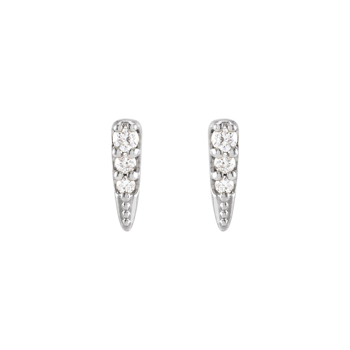 .07 CTW Natural Diamond Spike Earrings