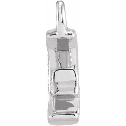 Petite Pavé® .02 CTW Natural Diamond Moon and Star Dangle