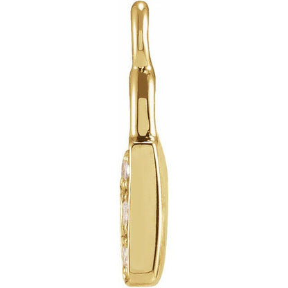 Petite Pavé® .035 CTW Natural Diamond Lock Dangle