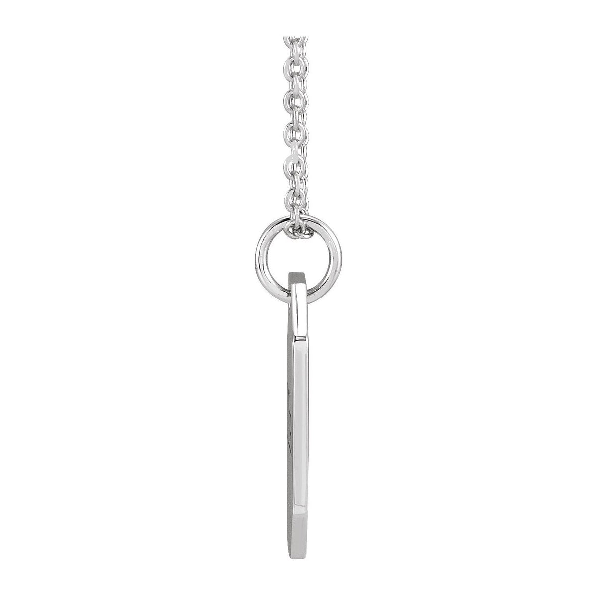 Engravable Dog Tag 16-18" Necklace, 16.37 x 9.17 mm