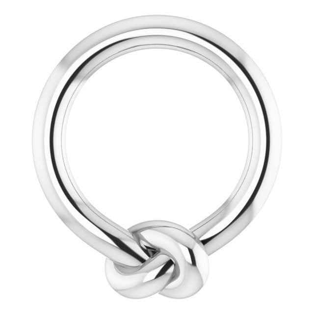 14K White Gold 11.46x10.1 mm Circle Knot Pendant