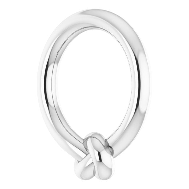 14K White Gold 11.46x10.1 mm Circle Knot Pendant