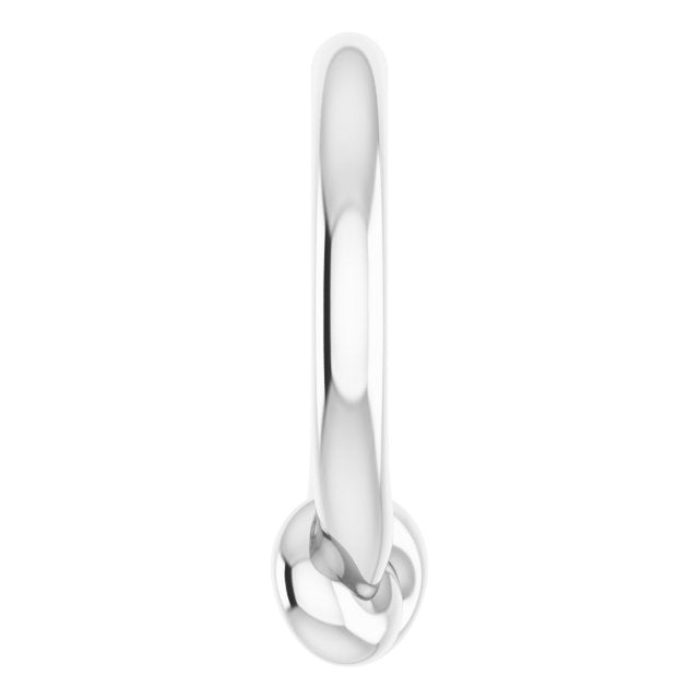 14K White Gold 11.46x10.1 mm Circle Knot Pendant