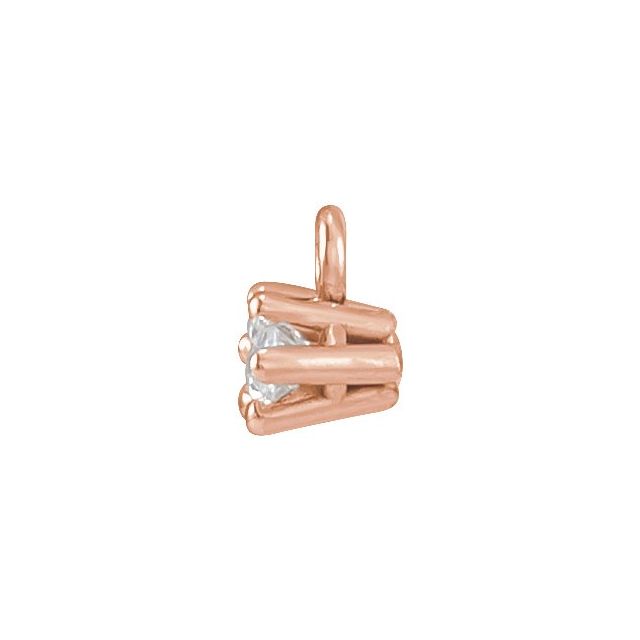 1/4 CT Lab-Grown Diamond 6-Prong Dangle