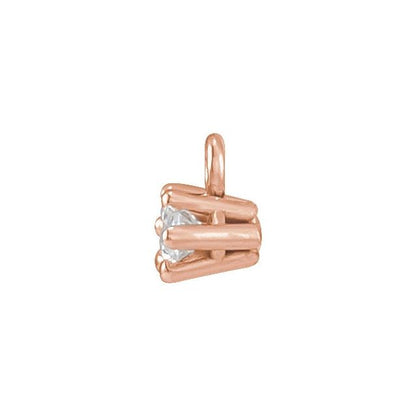 1/2 CT Lab-Grown Diamond 6-Prong Dangle