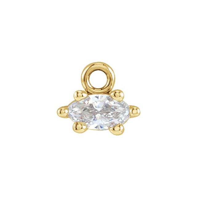 1/2 CT Lab-Grown Diamond 6-Prong Dangle