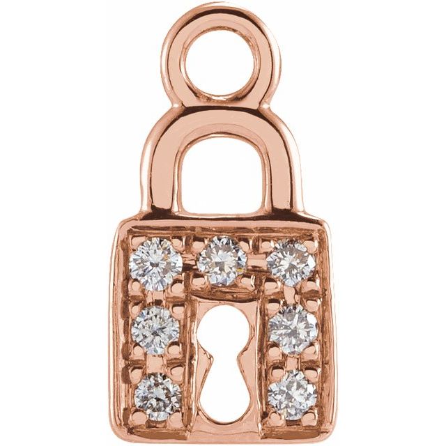 Petite Pavé® .035 CTW Natural Diamond Lock Dangle