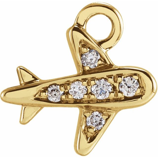 Petite Pavé® .025 CTW Natural Diamond Plane Dangle