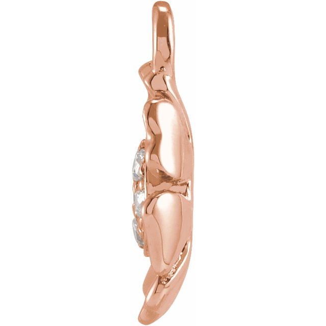 Petite Pavé® .03 CTW Natural Diamond Flower Dangle