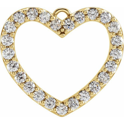 .03 CTW Natural Diamond Heart Dangle