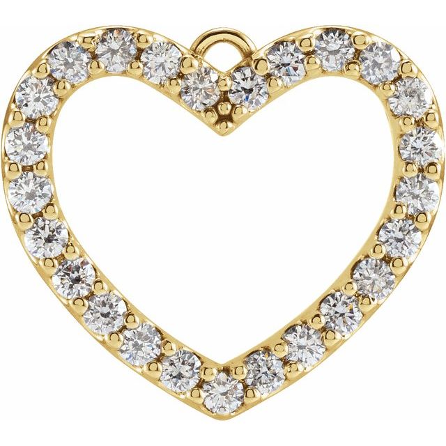 1 CTW Natural Diamond Heart Dangle