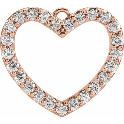 1 CTW Natural Diamond Heart Dangle
