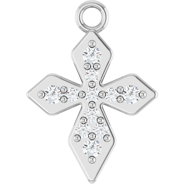 .05 CTW Natural Diamond Cross Dangle