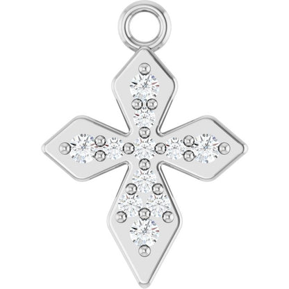 .05 CTW Natural Diamond Cross Dangle
