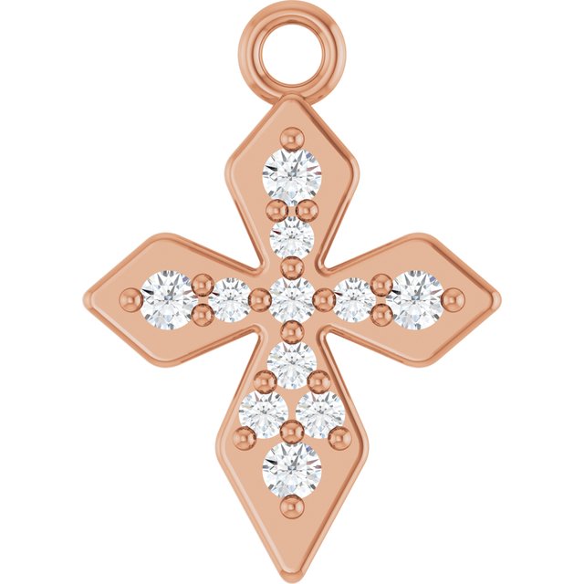 .05 CTW Natural Diamond Cross Dangle