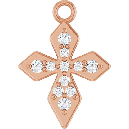 .05 CTW Natural Diamond Cross Dangle
