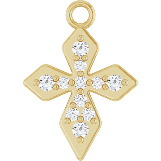 .05 CTW Natural Diamond Cross Dangle