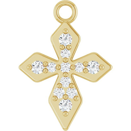 .05 CTW Natural Diamond Cross Dangle