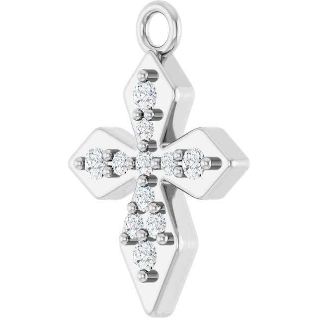 .05 CTW Natural Diamond Cross Dangle