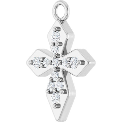 .05 CTW Natural Diamond Cross Dangle