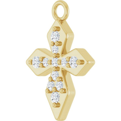 .05 CTW Natural Diamond Cross Dangle