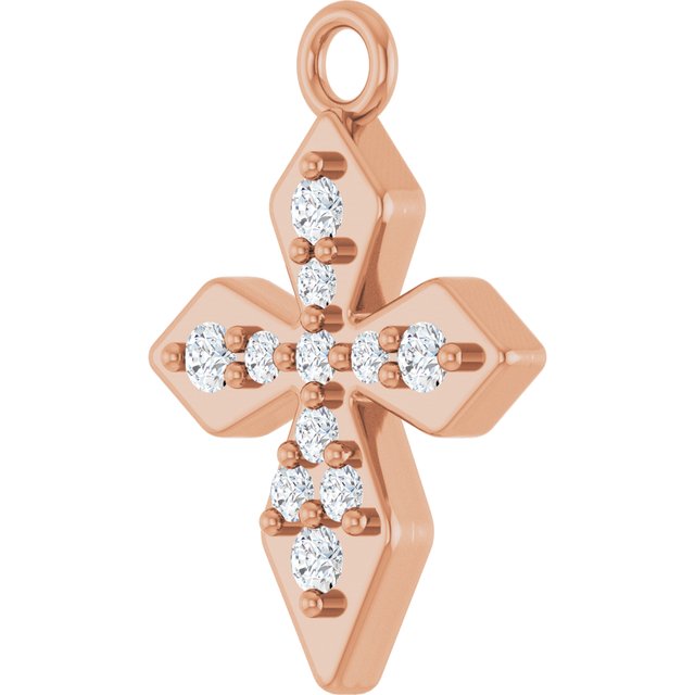 .05 CTW Natural Diamond Cross Dangle