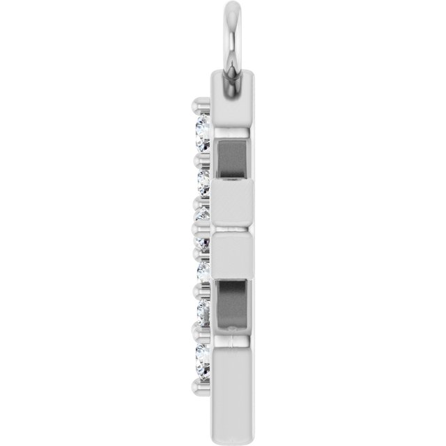 .05 CTW Natural Diamond Cross Dangle