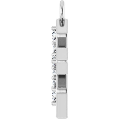 .05 CTW Natural Diamond Cross Dangle