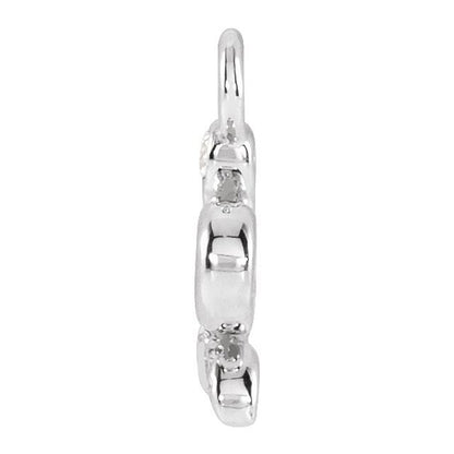 Petite Pavé® .02 CTW Natural Diamond Snake Dangle