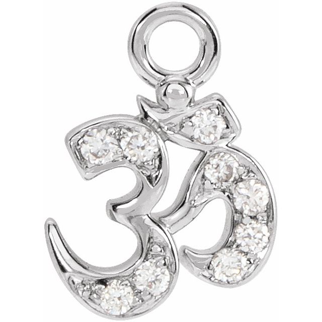 Petite Pavé® .035 CTW Natural Diamond Om Dangle
