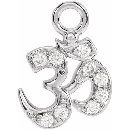 Petite Pavé® .035 CTW Natural Diamond Om Dangle