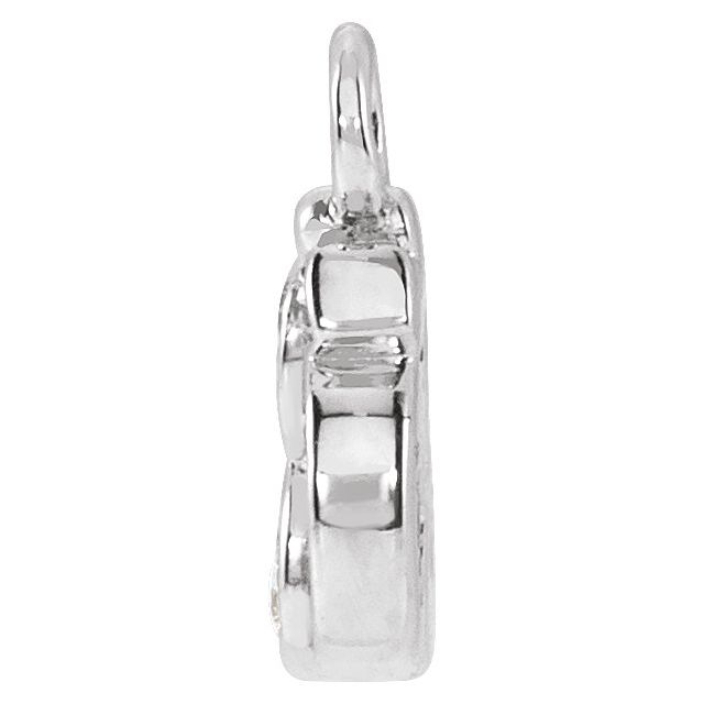 Petite Pavé® .035 CTW Natural Diamond Om Dangle
