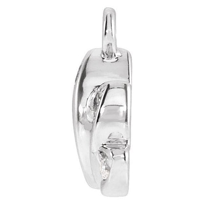 Petite Pavé® .025 CTW Natural Diamond Lotus Flower Dangle