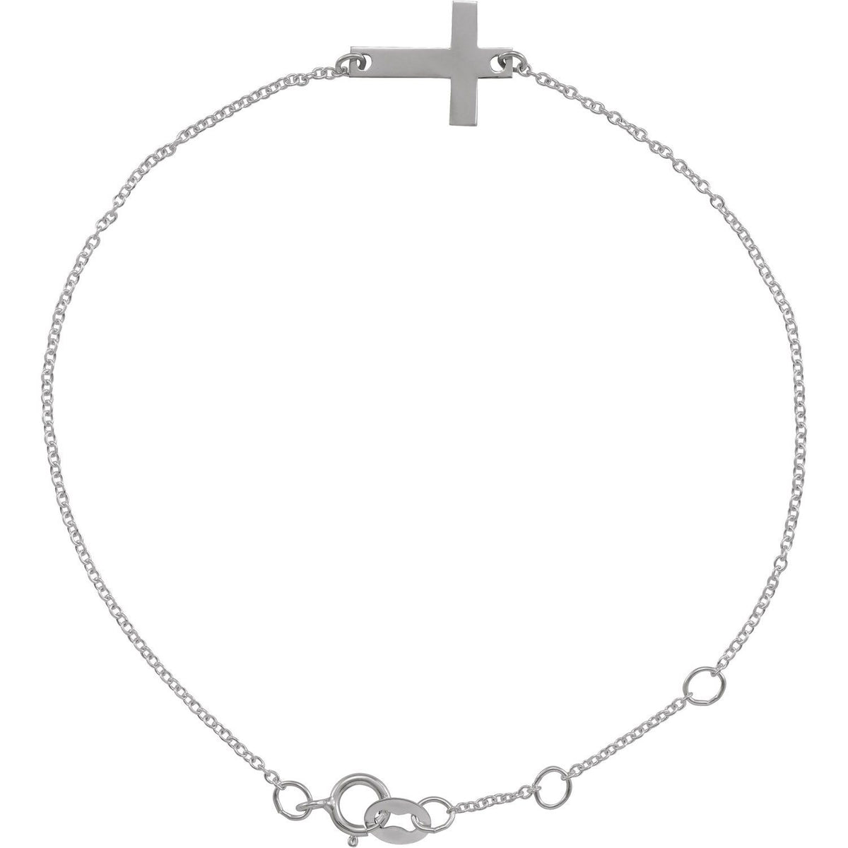 Engravable Cross 6 1/2-7 1/2" Bracelet