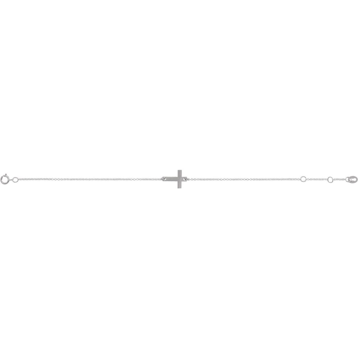 Engravable Cross 6 1/2-7 1/2" Bracelet