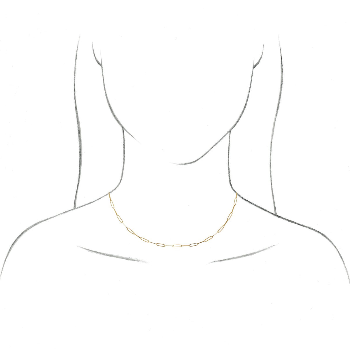 Paperclip-Style 24" Chain