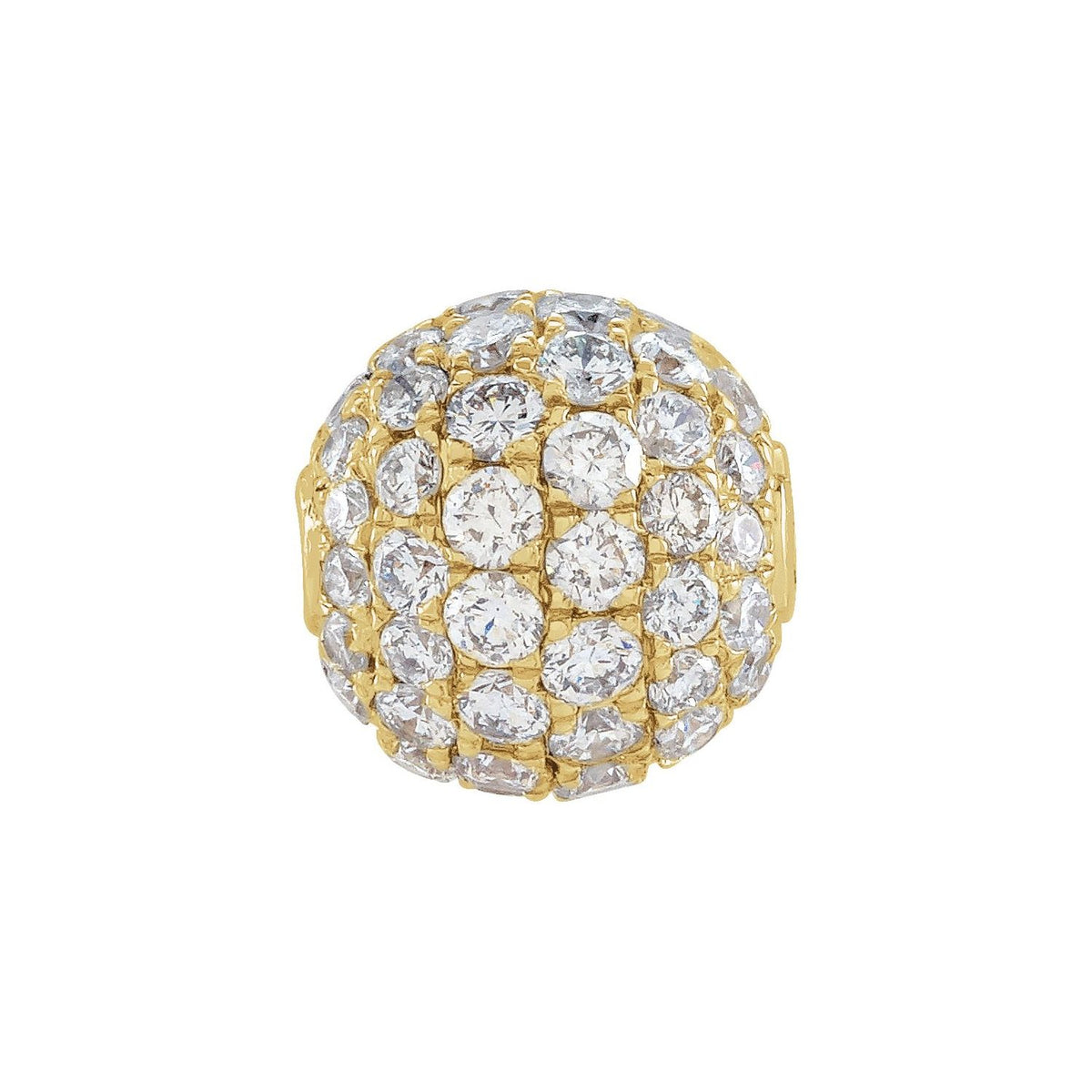 14K Yellow Gold .12 CTW Natural Diamond Ball Pendant