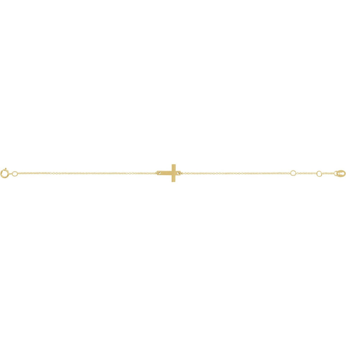 Engravable Cross 6 1/2-7 1/2" Bracelet