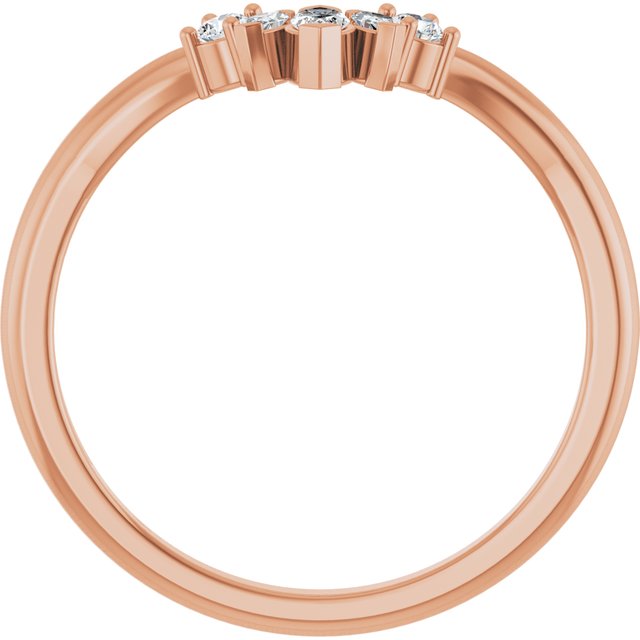 1/6 CTW Natural Diamond Contour Band, 6.22 x 9.49 mm