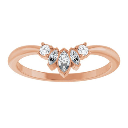 1/6 CTW Natural Diamond Contour Band, 6.22 x 9.49 mm