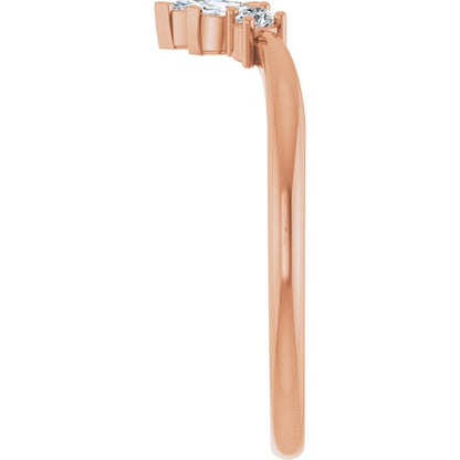 1/6 CTW Natural Diamond Contour Band, 6.22 x 9.49 mm