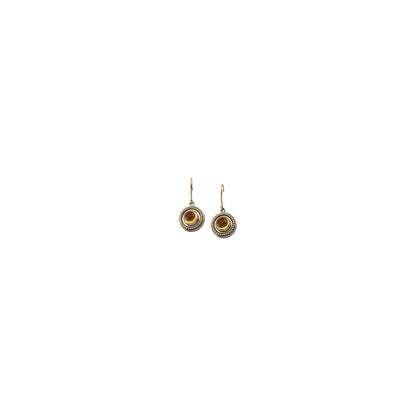 Sterling Silver & 14K Yellow Gold Natural Citrine Earrings