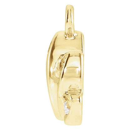 Petite Pavé® .025 CTW Natural Diamond Lotus Flower Dangle