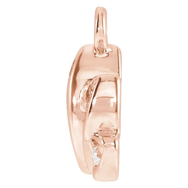 Petite Pavé® .025 CTW Natural Diamond Lotus Flower Dangle