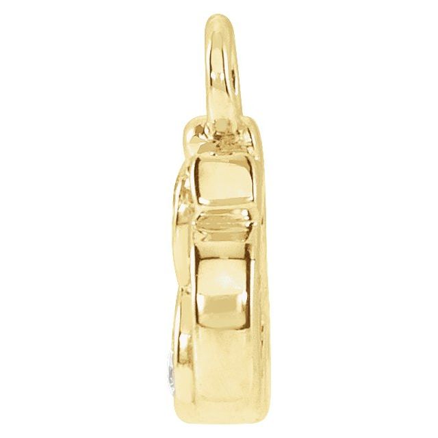 Petite Pavé® .035 CTW Natural Diamond Om Dangle
