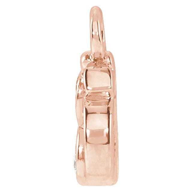 Petite Pavé® .035 CTW Natural Diamond Om Dangle