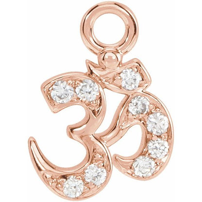 Petite Pavé® .035 CTW Natural Diamond Om Dangle